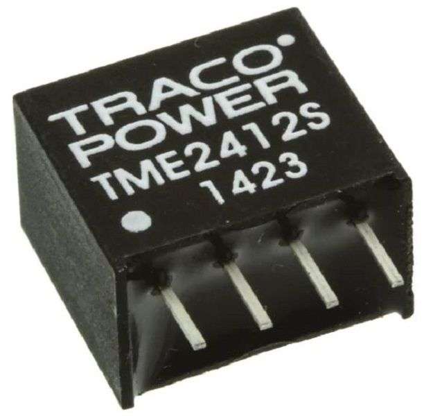 Traco Power (TME 2412S) Isolated Through Hole DC/DC Converter, 12V, 80mA