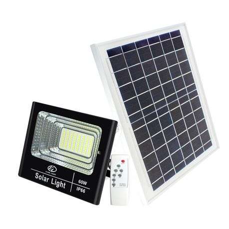 Ecomlight 60W SMD Solar LED Flood Light (Black)