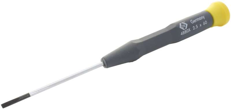 CK Tools (T4880X 256) Screwdriver, Slotted, Electronic, 60mm Blade, 2.5mm