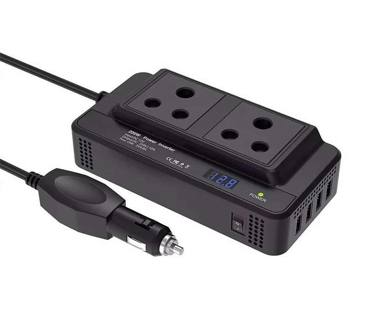 200W Dc 12v To Ac 220v 200 Watt Car Power Inverter With 4 USB ports
