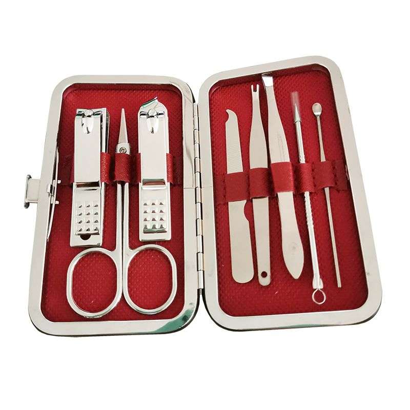 8 In 1 Professional Pedicure Set Nail Clipper Kit - Black