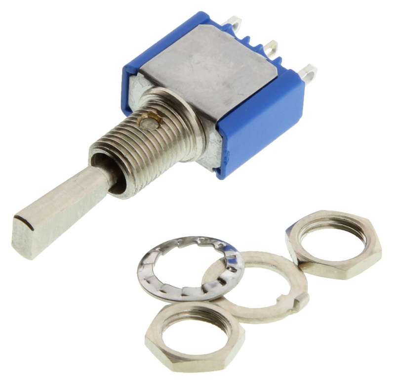 Apem (5639A9) Toggle Switch, On-Off-On, SPDT, Non Illuminated, 5000 Series