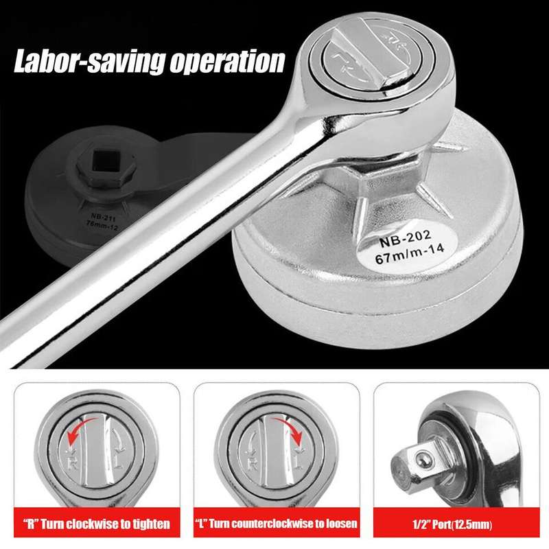 23-Piece Aluminium Oil Filter Socket Wrench Set