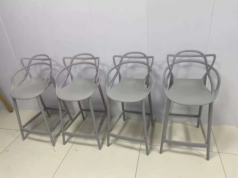Bar Stool Plastic Grey - 2Pack