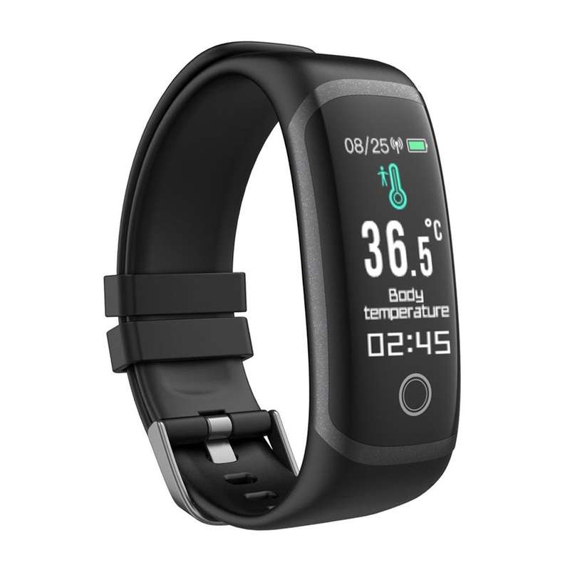 SWEG® Sport Fitness Activity Tracker With Heart Rate Monitor T4 Smart Watch - Black