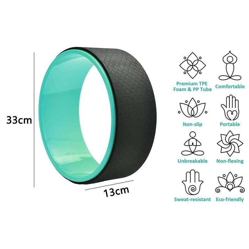 Professional Yoga Wheel Back Wheel Great For Stretching - Violet