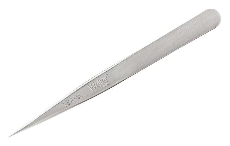 Weller Erem (1SASL) Tweezer, Precision, Straight, Stainless Steel, 4.75 "