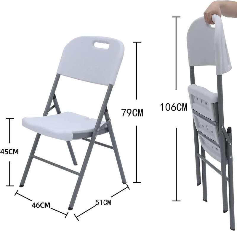 Foldable Chair- 2 pack white