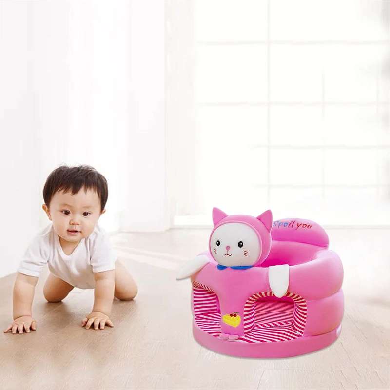 Baby Learning To Sit On Sofa Small Child Sofa Cartoon Baby Seat - Pink