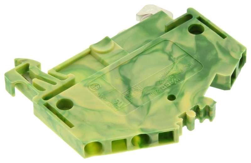 Wago (280-637) DIN Rail Mount Terminal Block, 3 Ways, 28 AWG