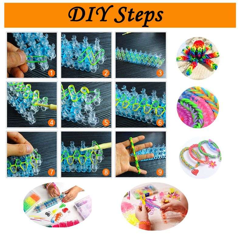 4400 Loom Bands Kit Rubber Bands For Bracelet Making