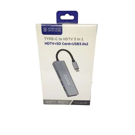 AOWEIXUN ORVESION TYPE-C TO HDMI 5-in-1 Type-C to HDMI Adapter