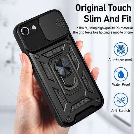 Ring stand sliding camera case for iPhone SE iPhone 7 iPhone 8