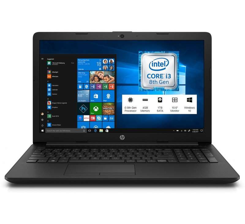 HP 15 Intel® Core i3 8th Gen 15-da0041ni 15.6` HD Laptop in Jet Black