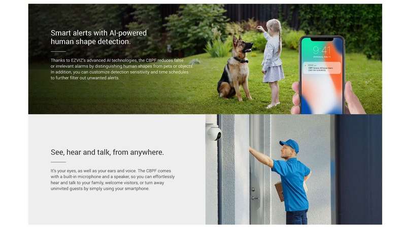 EZVIZ C8PF Dual Lens Pan and Tilt AI Powered Wi-Fi Camera