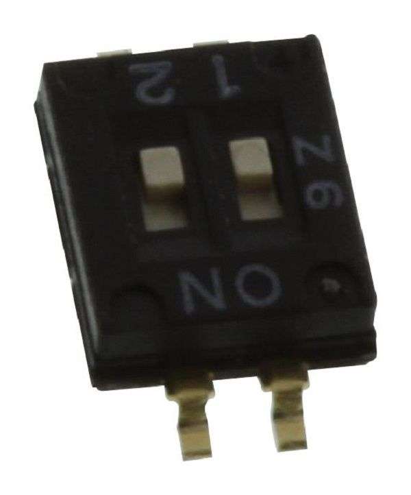 Multicomp Pro (MCDHN-02F-V) DIP Switch, SPST, 24 VDC, 25 mA, SMD
