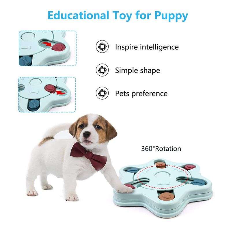 Dogs Training Funny Feeding Hexagonal Puzzle Game Toy - Pink