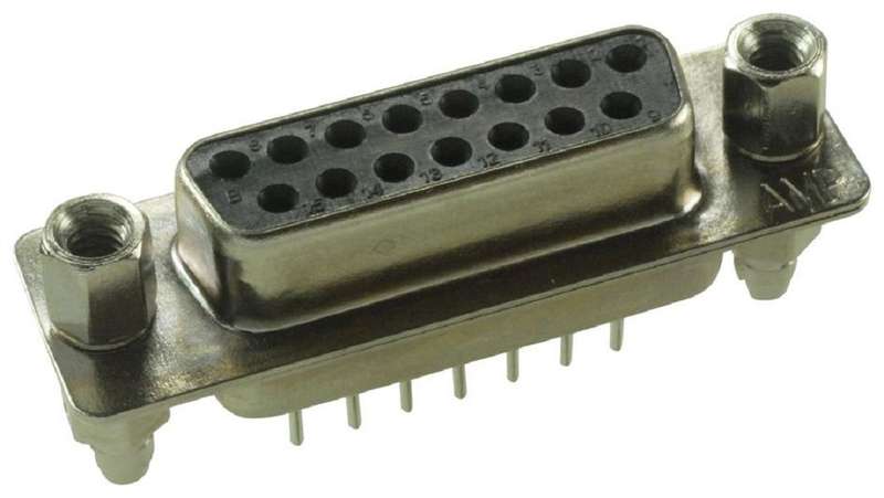 TE Connectivity (2301840-1) D Sub Connector, Receptacle, 15 Contacts