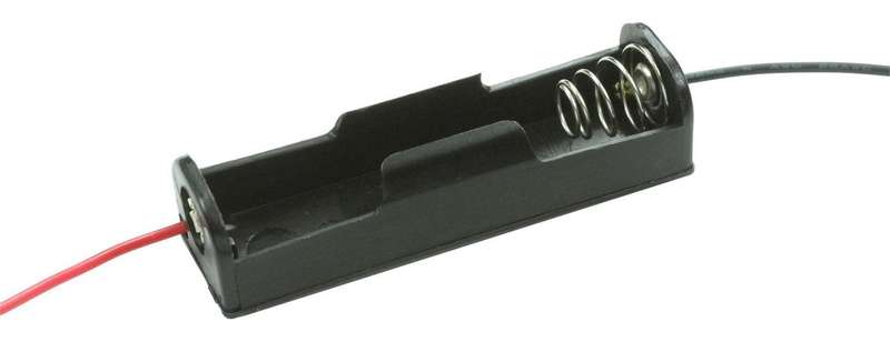 Keystone (2461) Battery Holder, AA x 1, Wire Leads