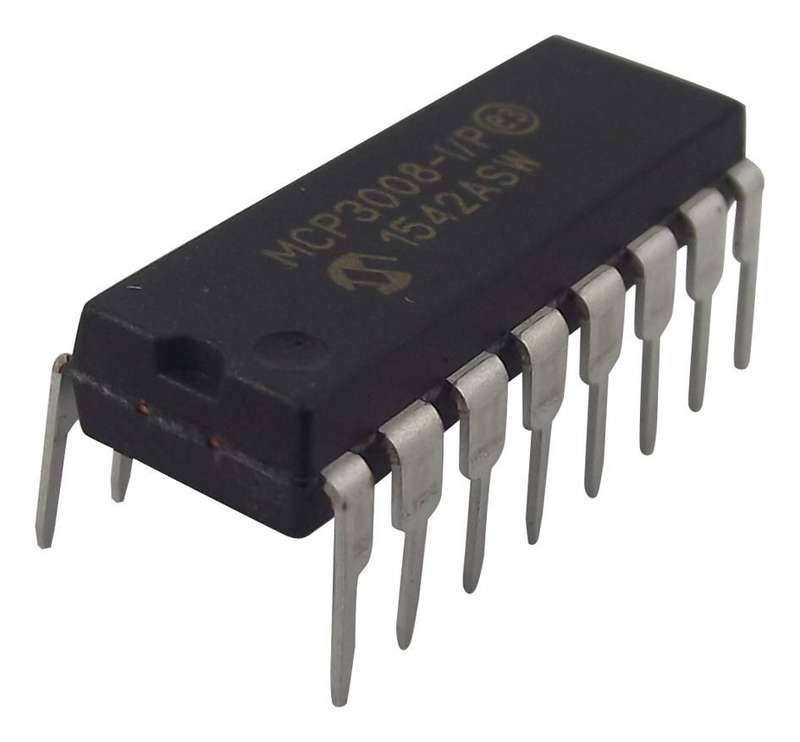 Microchip (MCP3008-I/P) Analogue to Digital Converter, Octal, 10 bit