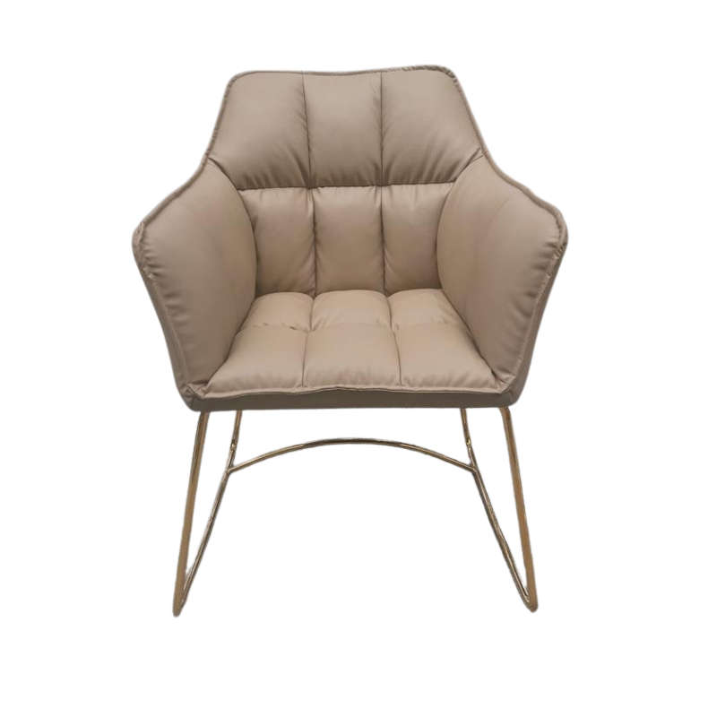 Occasional Pu Leather Chair- - Beige