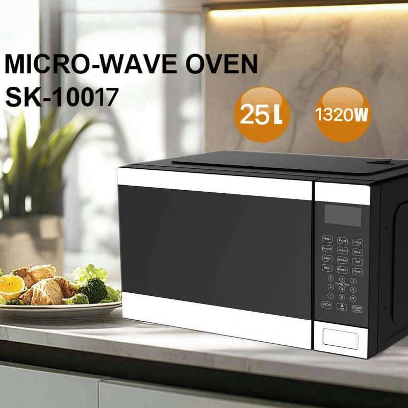 25L Digital Microwave Oven with 1320W Power for Home Use