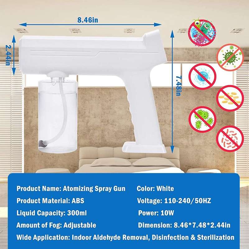 Wireless charging atomizing disinfection spray gun