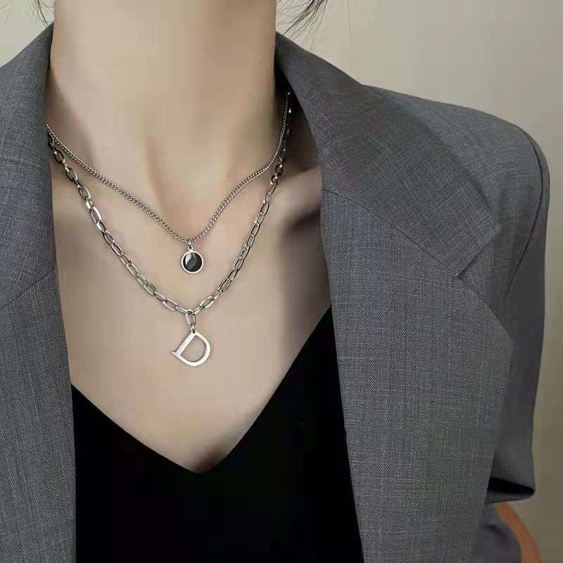 Jacaranda Pendant Necklace Mens Womens Plated Stainless Steel Chain