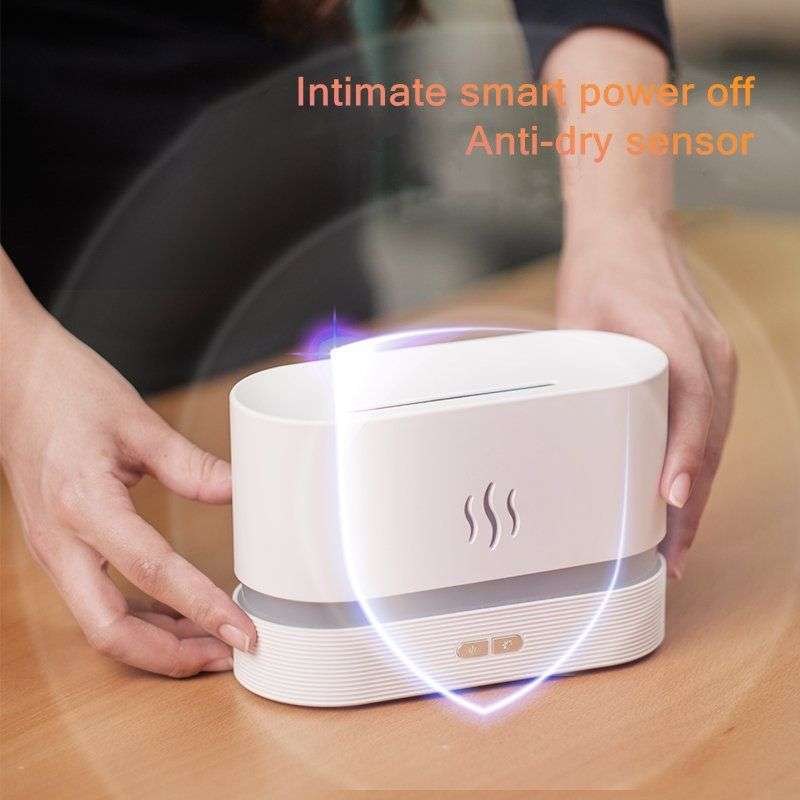 Simulation Flame Light Aromatherapy Diffuser - White