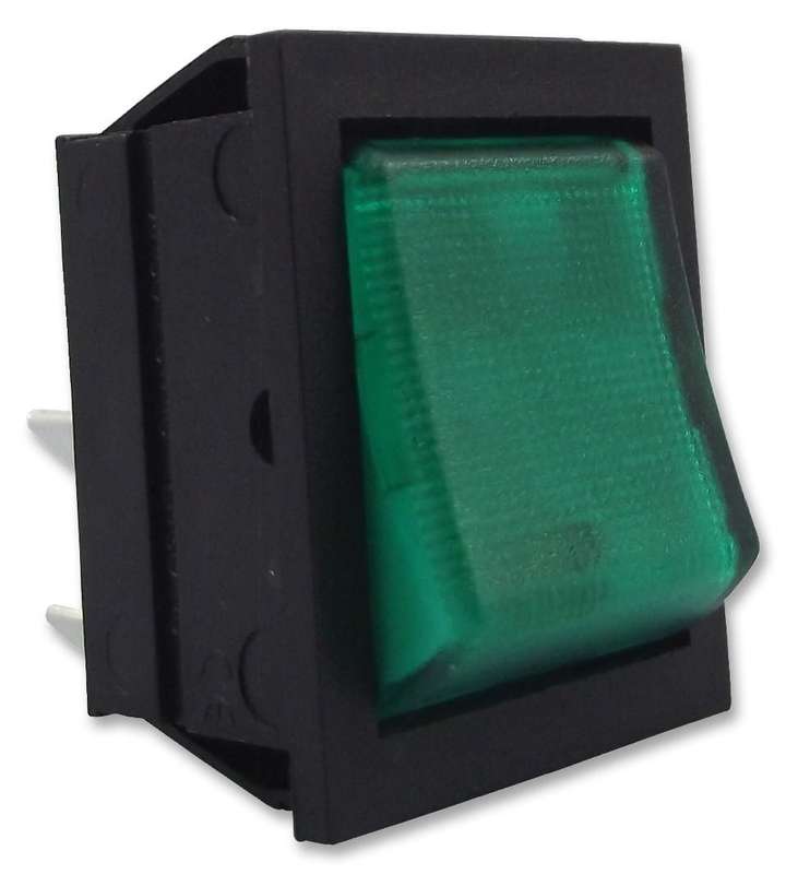 Arcolelectric (C1353AANAC) Rocker Switch, On-Off, DPST, Illuminated