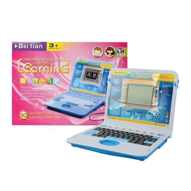 80 Set Functions Kids Learning Laptop Blue