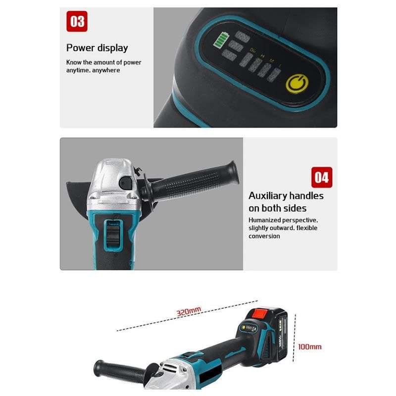 15000mah Lithium-Ion Cordless Electric Angle Grinder 25V -JG20375072