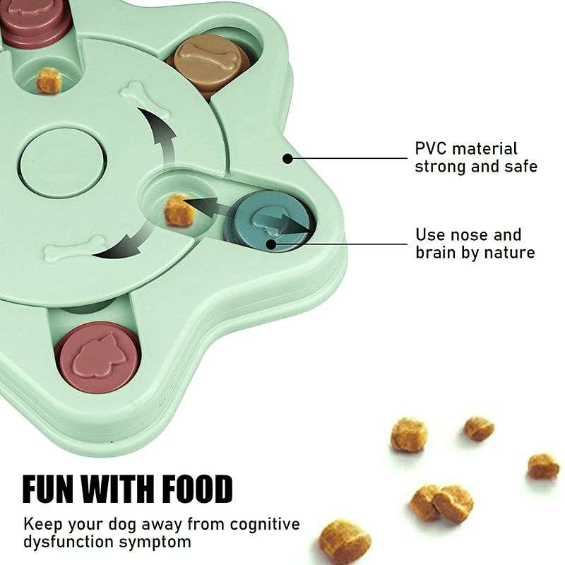Dogs Training Funny Feeding Hexagonal Puzzle Game Toy - Pink