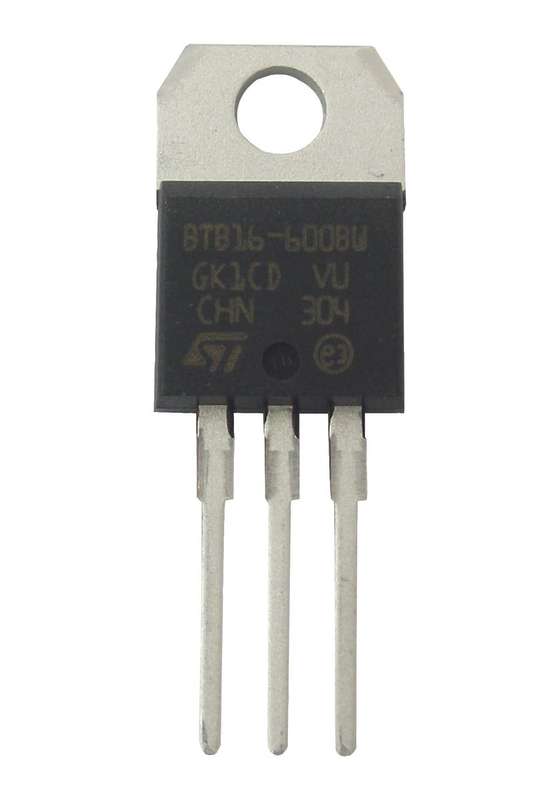 Stmicroelectronics (BTB16-600BWRG) Triac, 600 V, 16 A, TO-220AB, 1.3 V