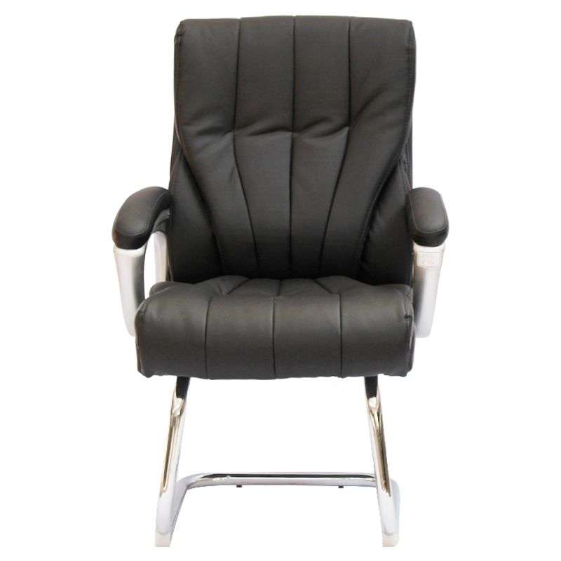Office Chairs - VisitorPU Leather Finish - Black Colour