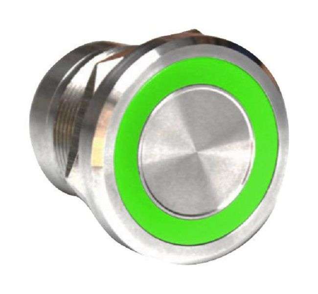 Bulgin Limited (MC22MCSGR) Vandal Resistant Switch, MC, 22.2 mm