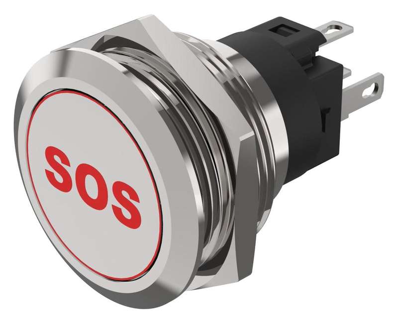EAO (82-6151.1A14.B015) Vandal Resistant Switch, 82 Series, 22 mm
