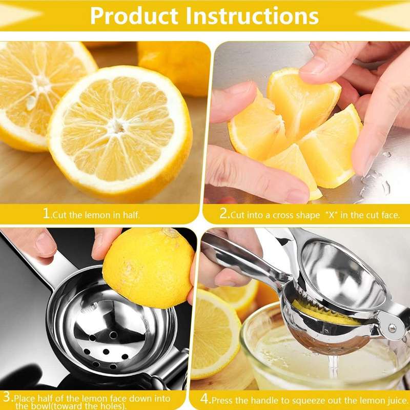 Home Stainless Steel Heavy Duty Lemon Squeezer Bar Tool