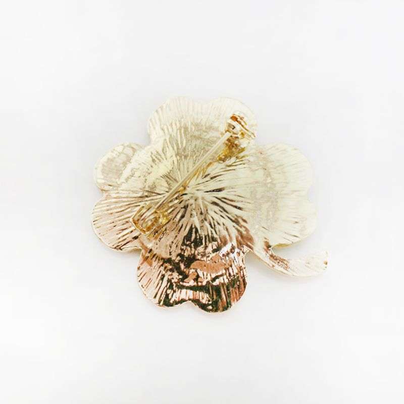 Crystal Geometry Brooch Pins For Women Leaf