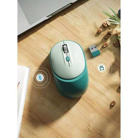 Wireless 1600 DPI Ultra Fast Mouse With Silent Click Operation - Green