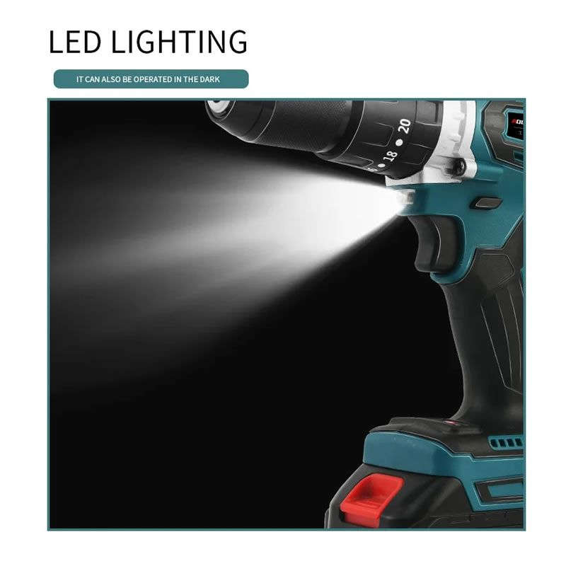 68V Cordless Drill With Multi-Functional Hardware Tool Kit Set