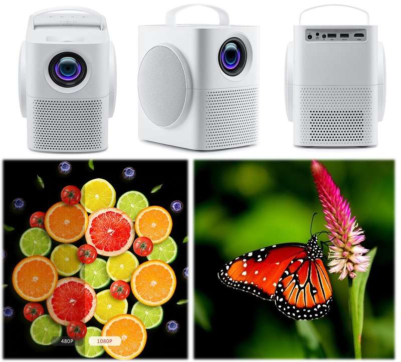 Home Cinema HD Multimedia LCD Projector with bult in speakers