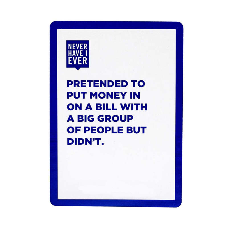 Never Have I Ever Party Card Game