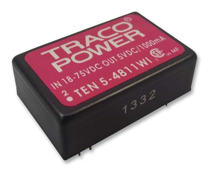 Traco Power (TEN 5-4811WI) Isolated Through Hole DC/DC Converter, 5V, 1A