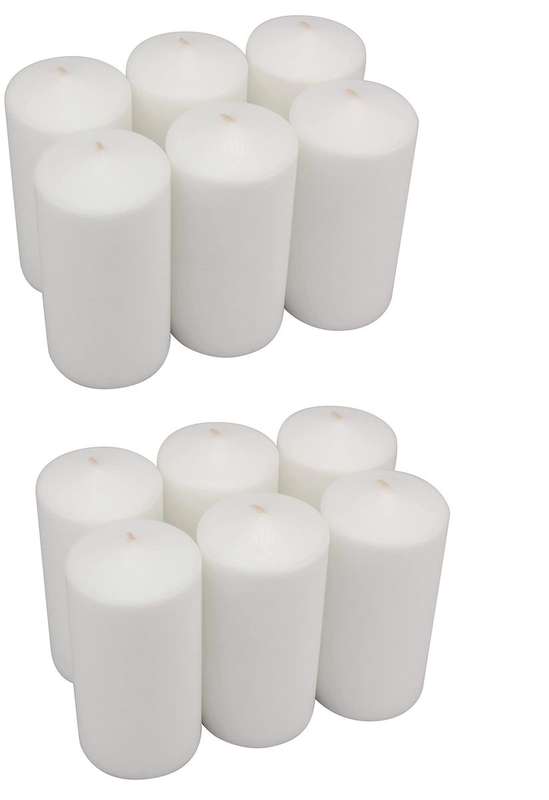 Exquisite And Long-lasting Pillar Candles - White / 12 Piece