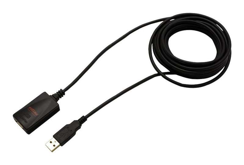 Roline (12.04.1089) USB Cable, Type A Plug to Type A Receptacle, 5 m