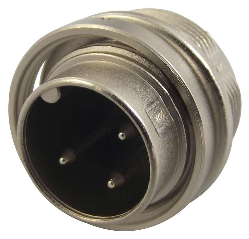 Binder (09 0307 00 03) Circular Connector, Panel Mount Plug, 3 Contacts
