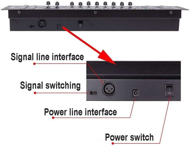 192 Channels DMX512 Controller Console for Stage Light Party DJ Disco