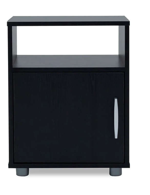 Modern Pedestal/Nightstand - 1-Drawer and 1-Shelf