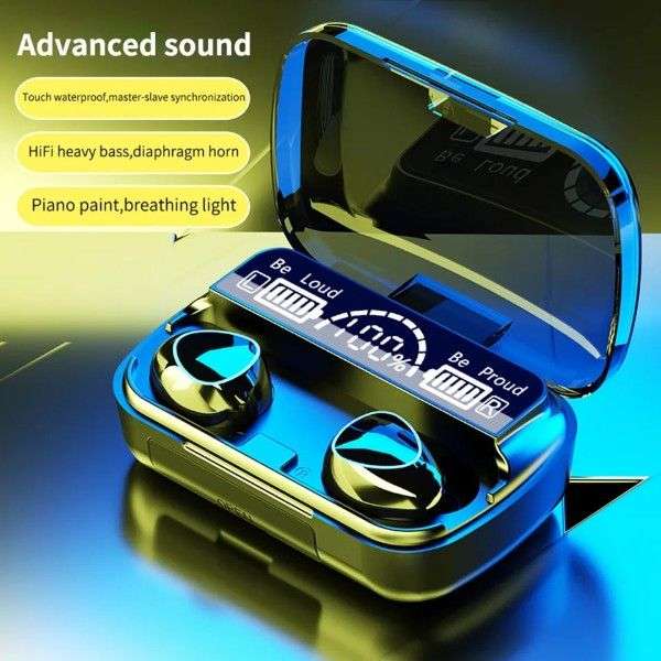 M10 - Wireless Bluetooth Earphones - with LED Digital Display